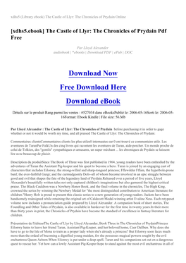 Xdhs5 (Library Ebook) the Castle of Llyr: the Chronicles of Prydain Online