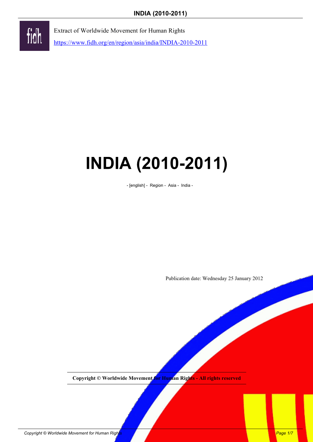India (2010-2011)