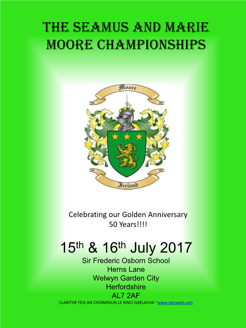 THE Seamus and MARIE MOORE CHAMPIONSHIPS 15Th & 16Th July