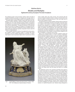 Models and Multiples Eighteenth-Century European Porcelain Sculpture