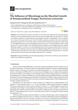 The Influence of Microfungi on the Mycelial Growth of Ectomycorrhizal Fungus Tricholoma Matsutake