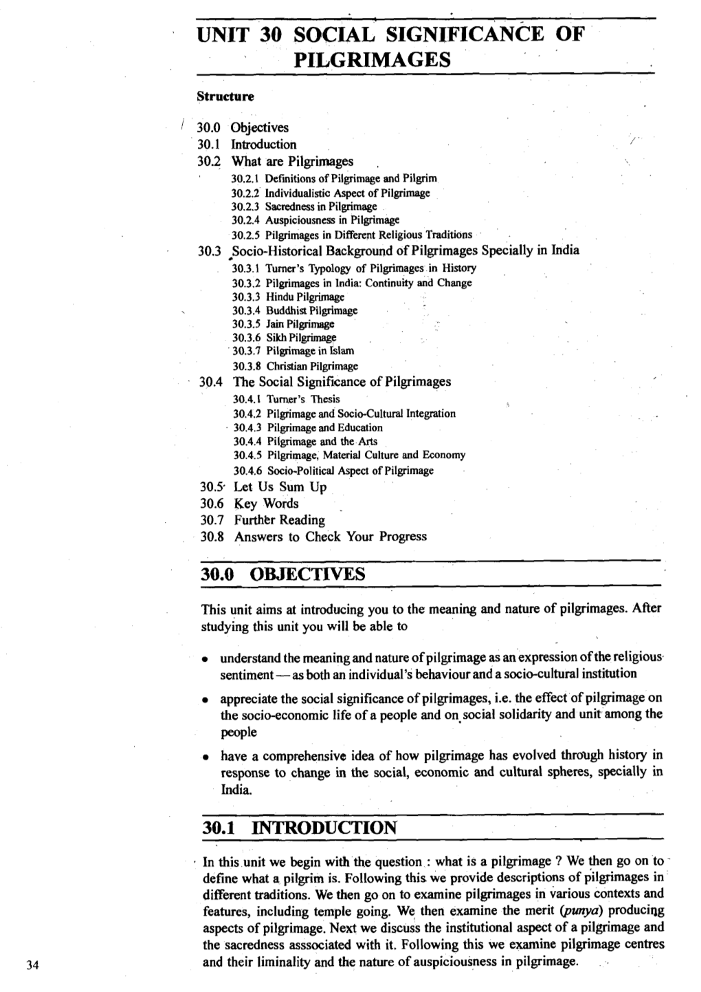 Unit 30 Soclal Significance Pilgrimages