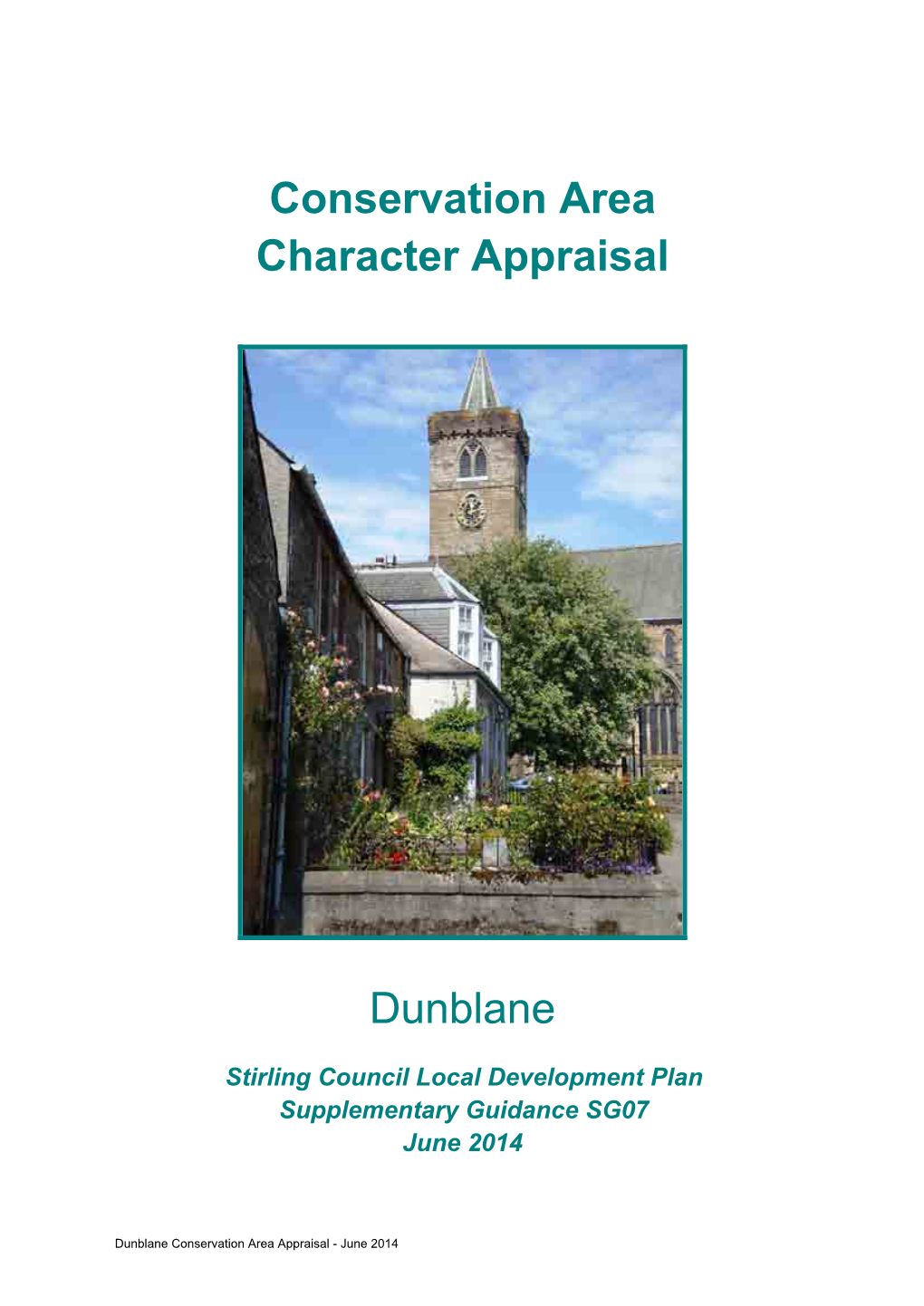 Conservation Area Character Appraisal Dunblane