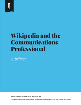 Wikipedia and the Communications Professional