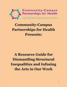 A Resource Guide for Dismantling Structural Inequalities and Infusing the Arts in Our Work