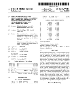 (12) United States Patent (10) Patent No.: US 6,511,774 B1 Tsukuda Et Al