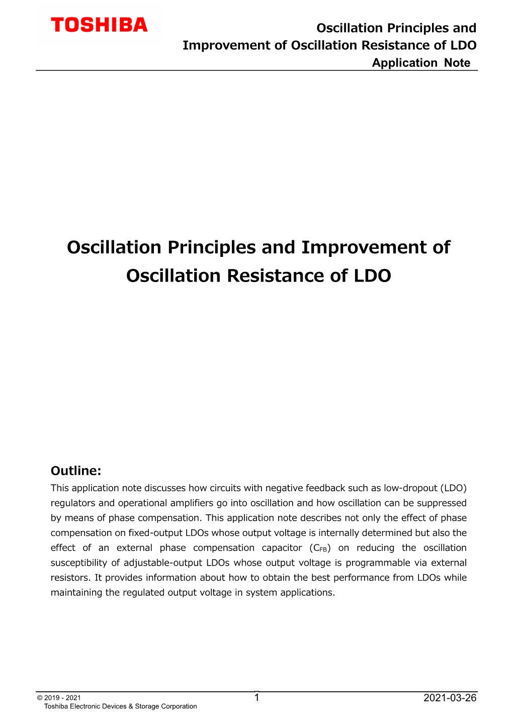 Mechanism of LDO Oscillation and Reducing the Susceptibility To