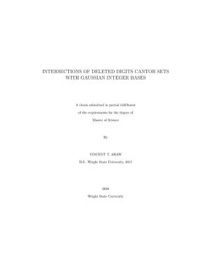 Intersections of Deleted Digits Cantor Sets with Gaussian Integer Bases