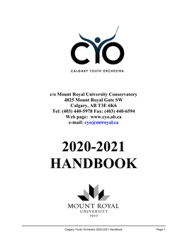 2020-2021 Handbook