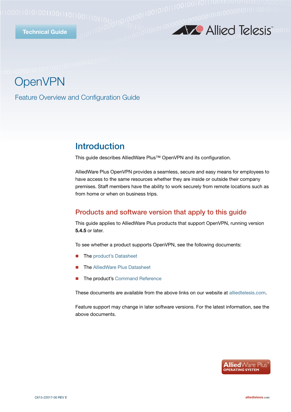 Openvpn Feature Overview and Configuration Guide