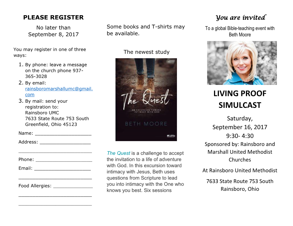 Living Proof Simulcast