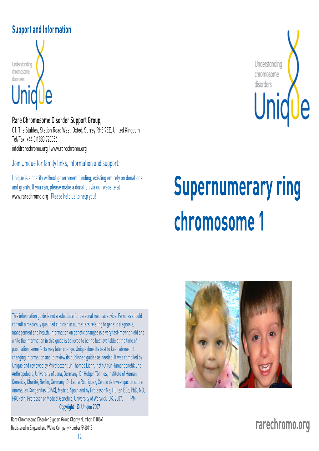 Supernumerary Ring Chromosome 1 FTNP