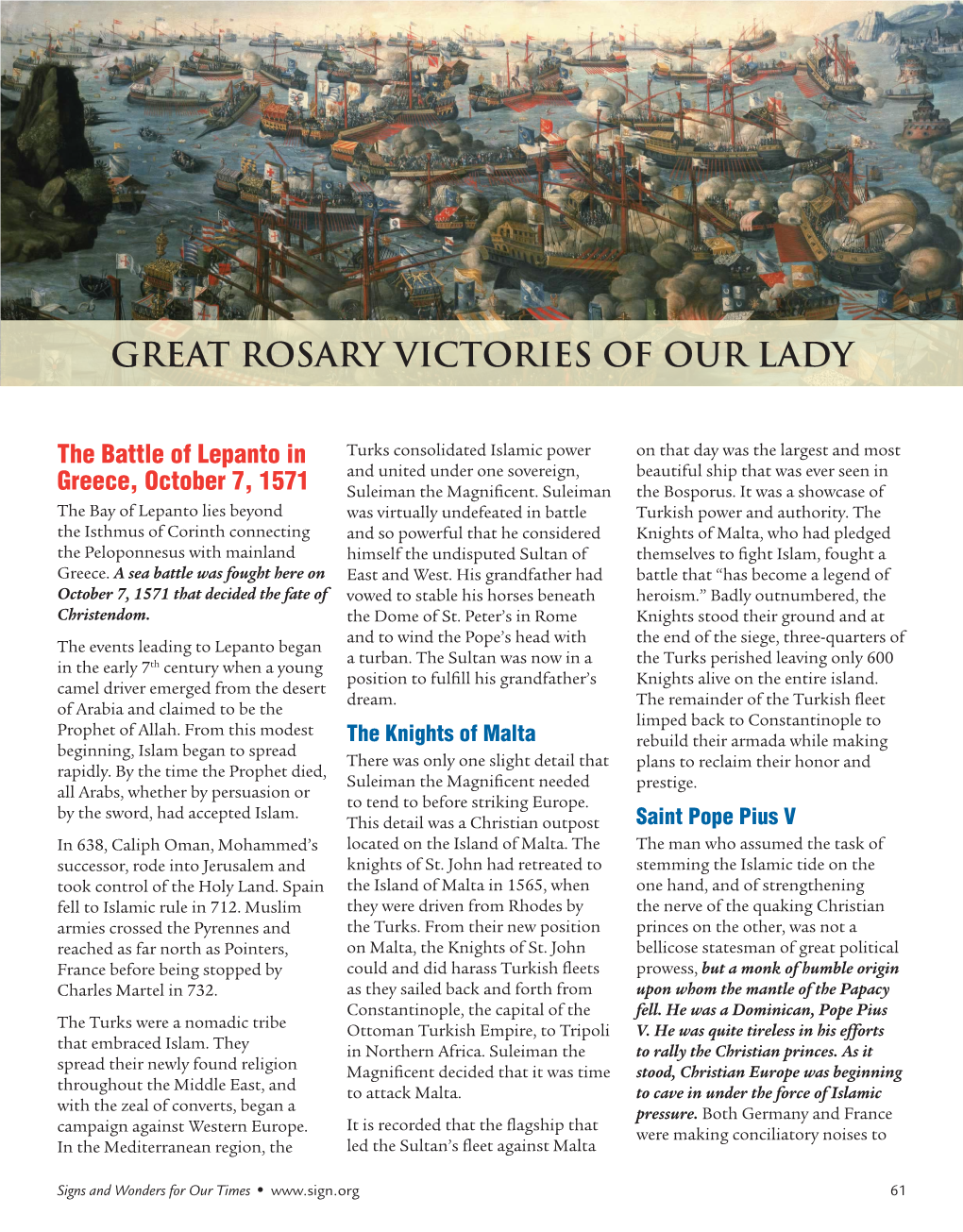 Great Rosary Victories of Our Lady