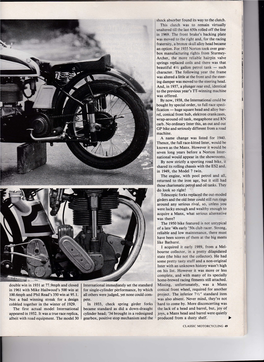 In 1933, Check Spring Girder Forks This Clutch Was to Remain Virtually