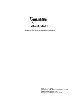 Tomb Raider: Ascension" Roll Main Credits