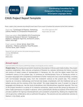 CHLEL Project Report Template