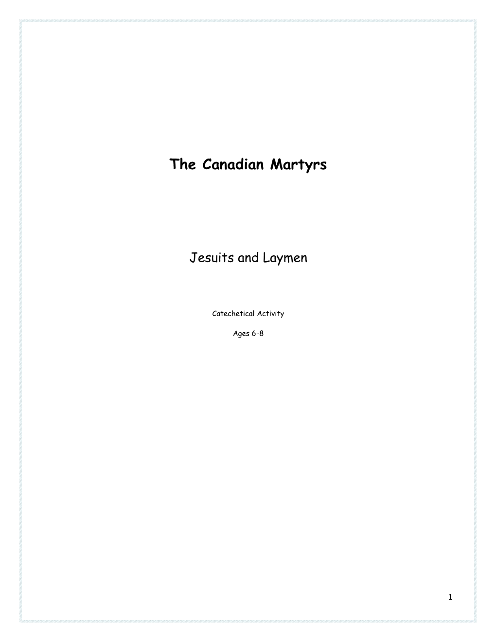 The Canadian Martyrs
