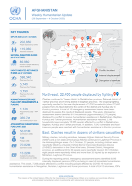 AFGHANISTAN North-East: 22,400 People Displaced by Fighting East