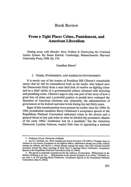 Crime, Punishment, and American Liberalism