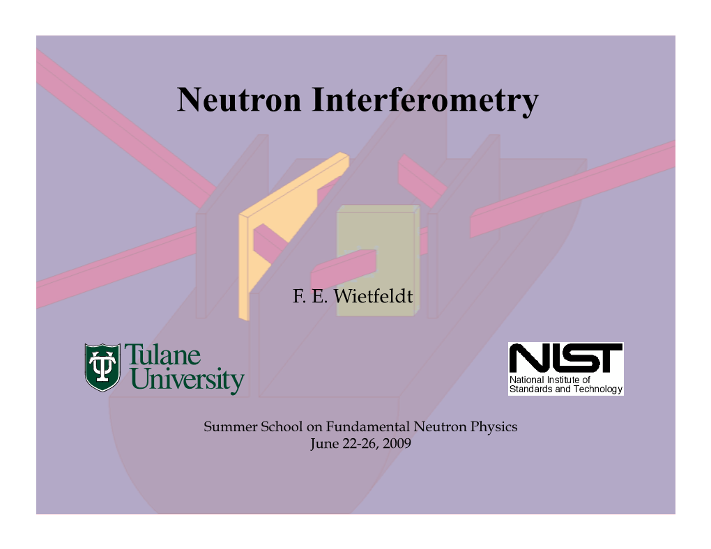 Neutron Interferometry