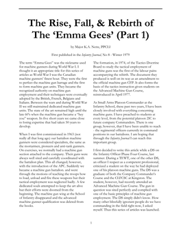 The Rise, Fall, & Rebirth of the 'Emma Gees' (Part 1)
