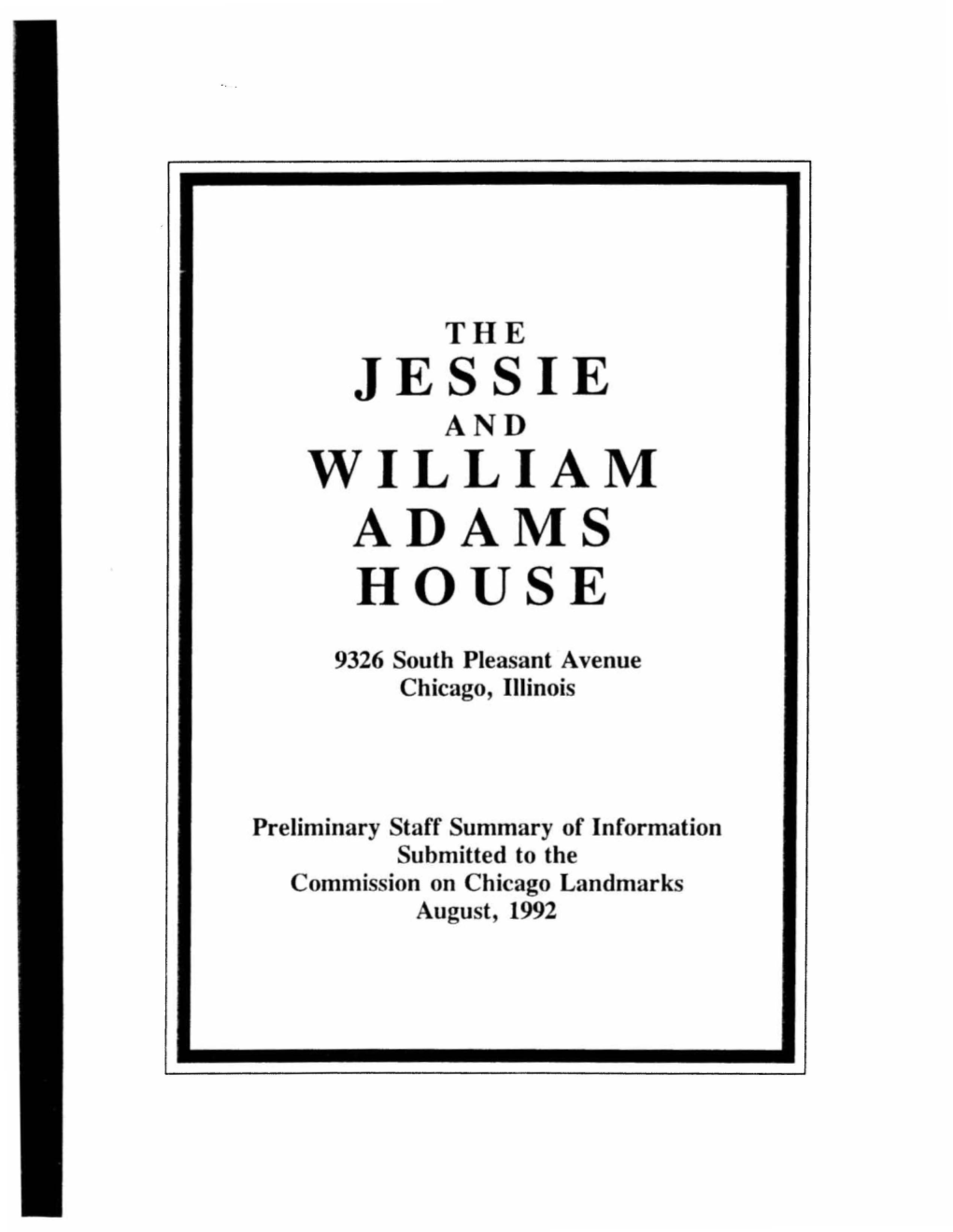 Jessie William Adams House