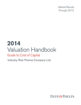 Industry Risk Premia Company List in the 2014 Valuation