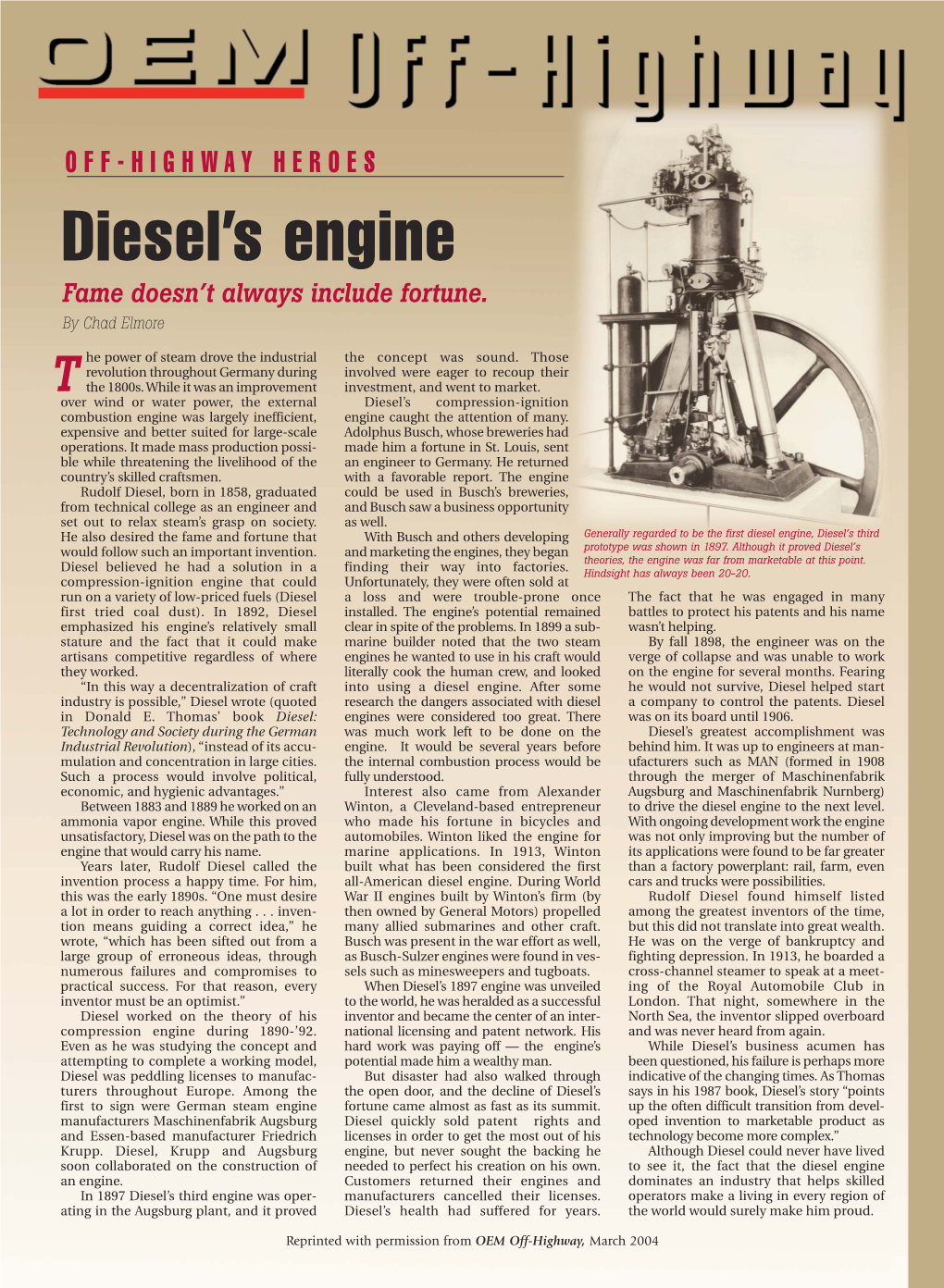 History of the Diesel Engine