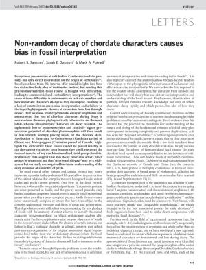 Non-Random Decay of Chordate Characters Causes Bias in Fossil Interpretation