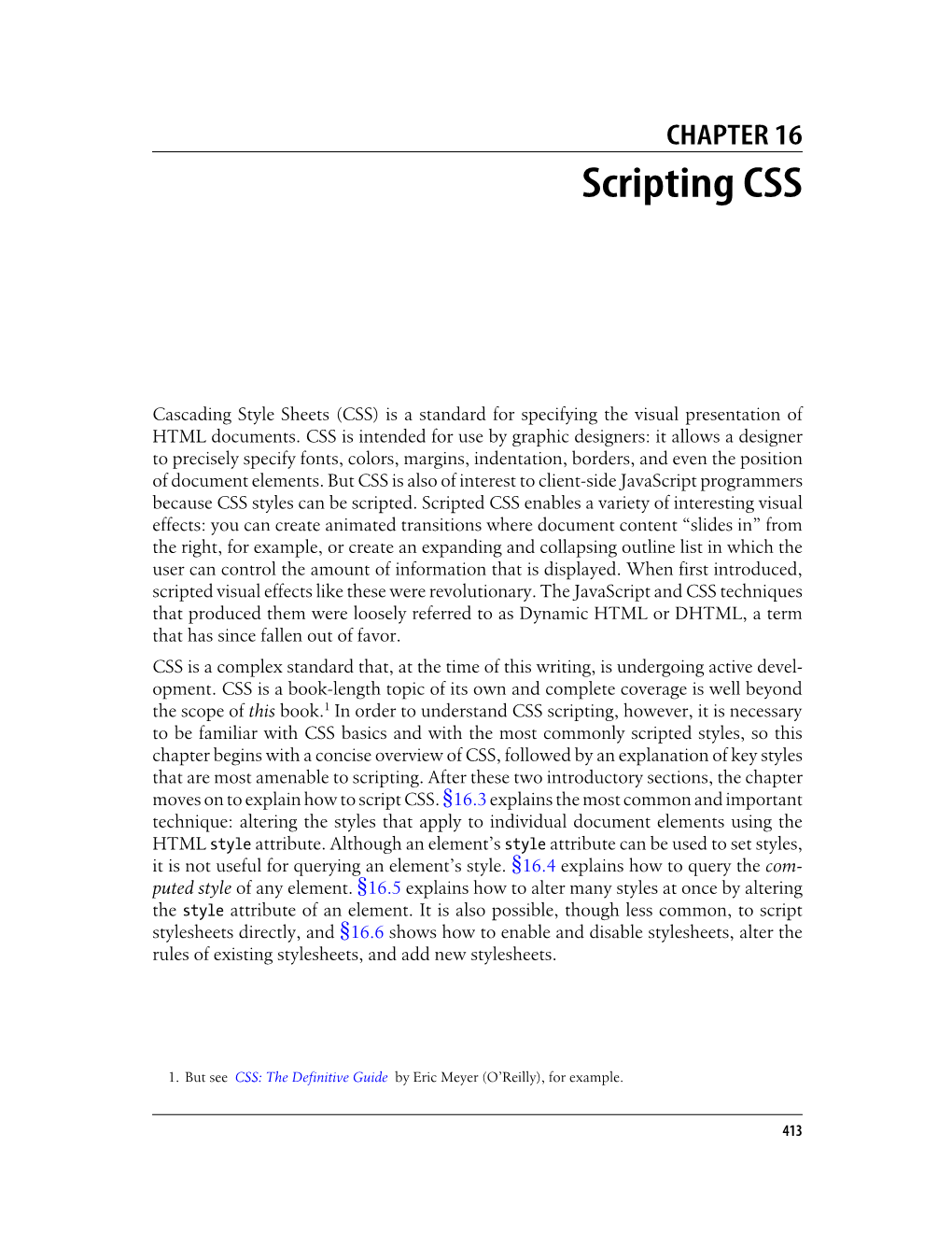 CHAPTER 16 Scripting CSS