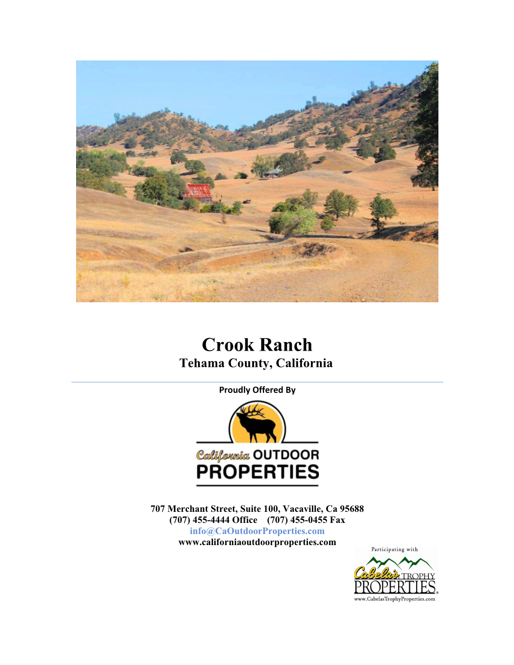 Crook Ranch Tehama County, California