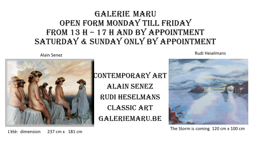 Contemporary Art Alain Senez Rudi Heselmans Classic Art Galeriemaru