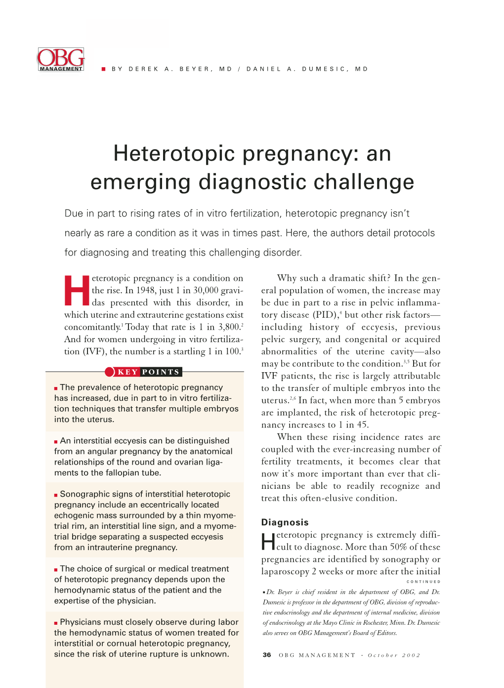 Heterotopic Pregnancy: an Emerging Diagnostic Challenge