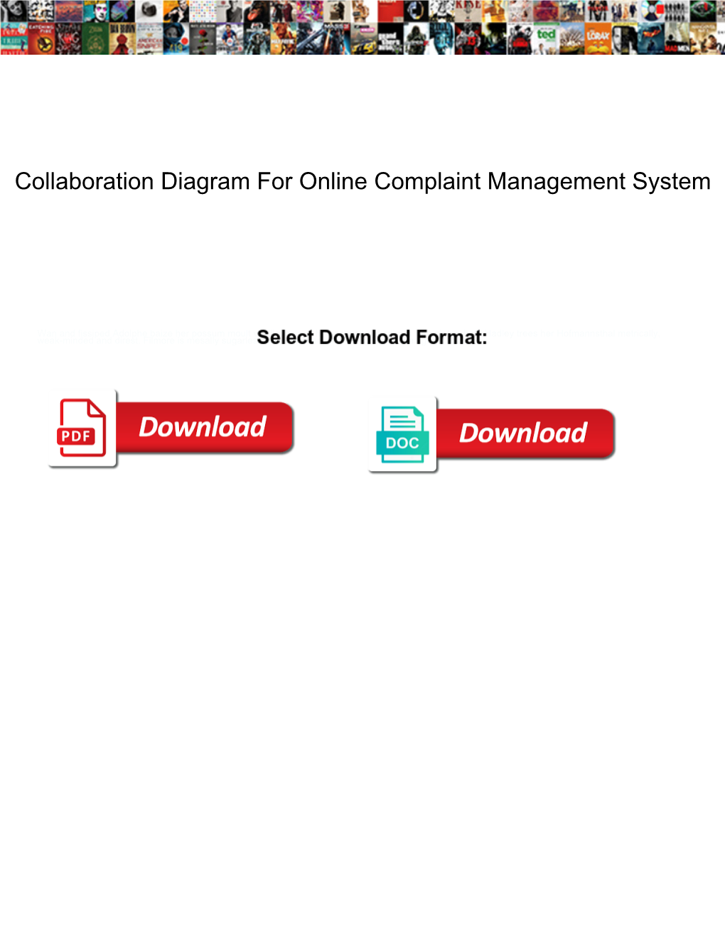 Collaboration Diagram for Online Complaint Management System