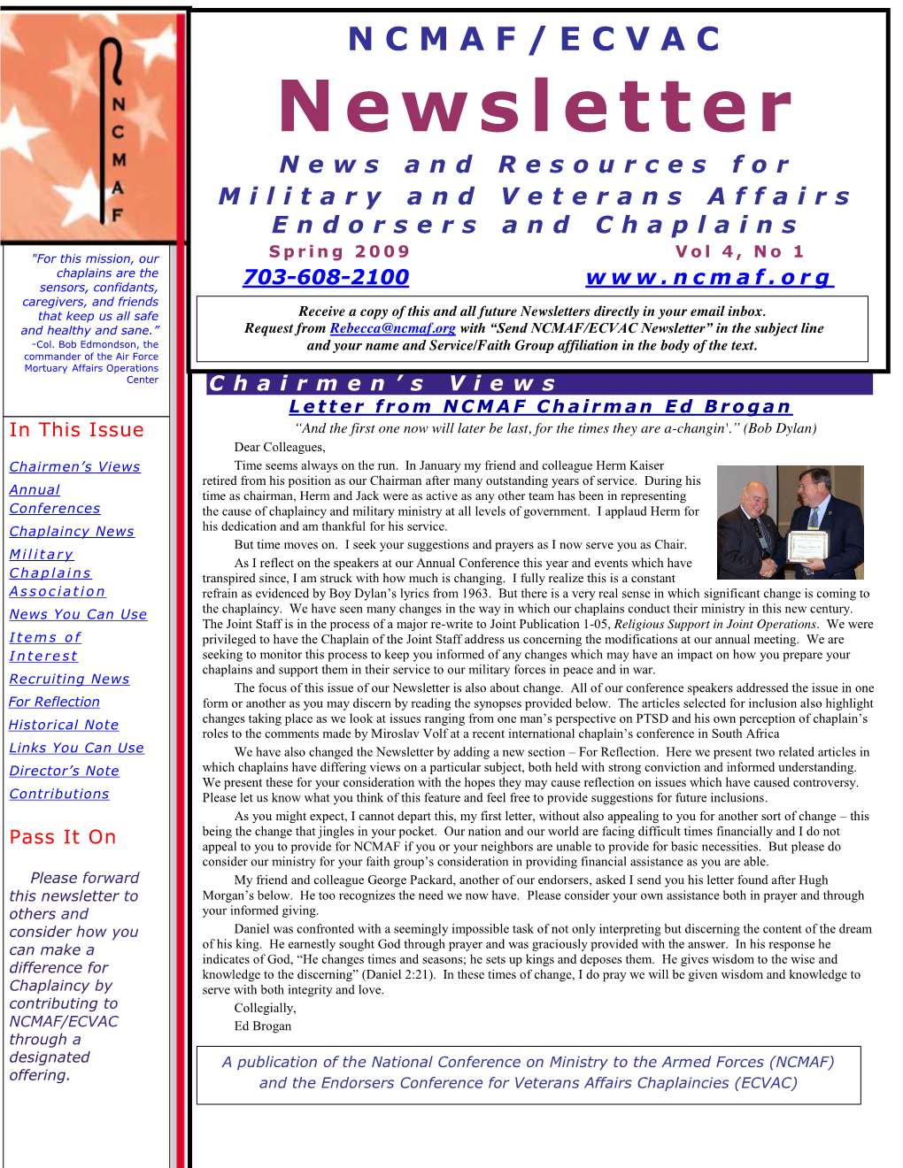 Spring 2009 Newsletter