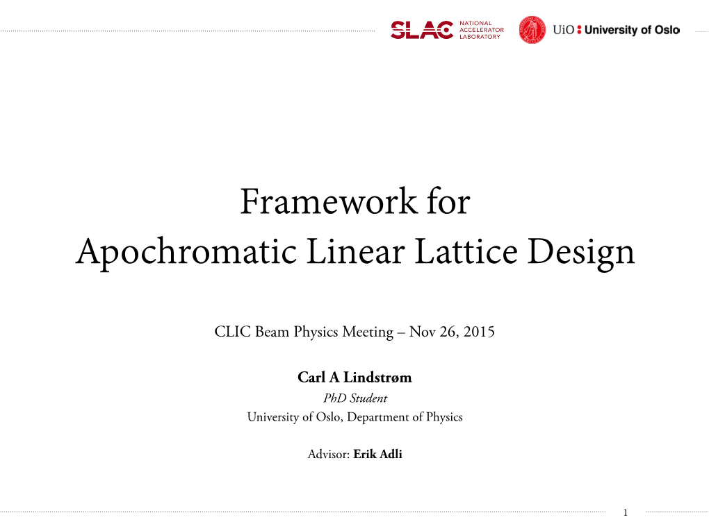 Framework for Apochromatic Lattice Design BACKUP.Pdf