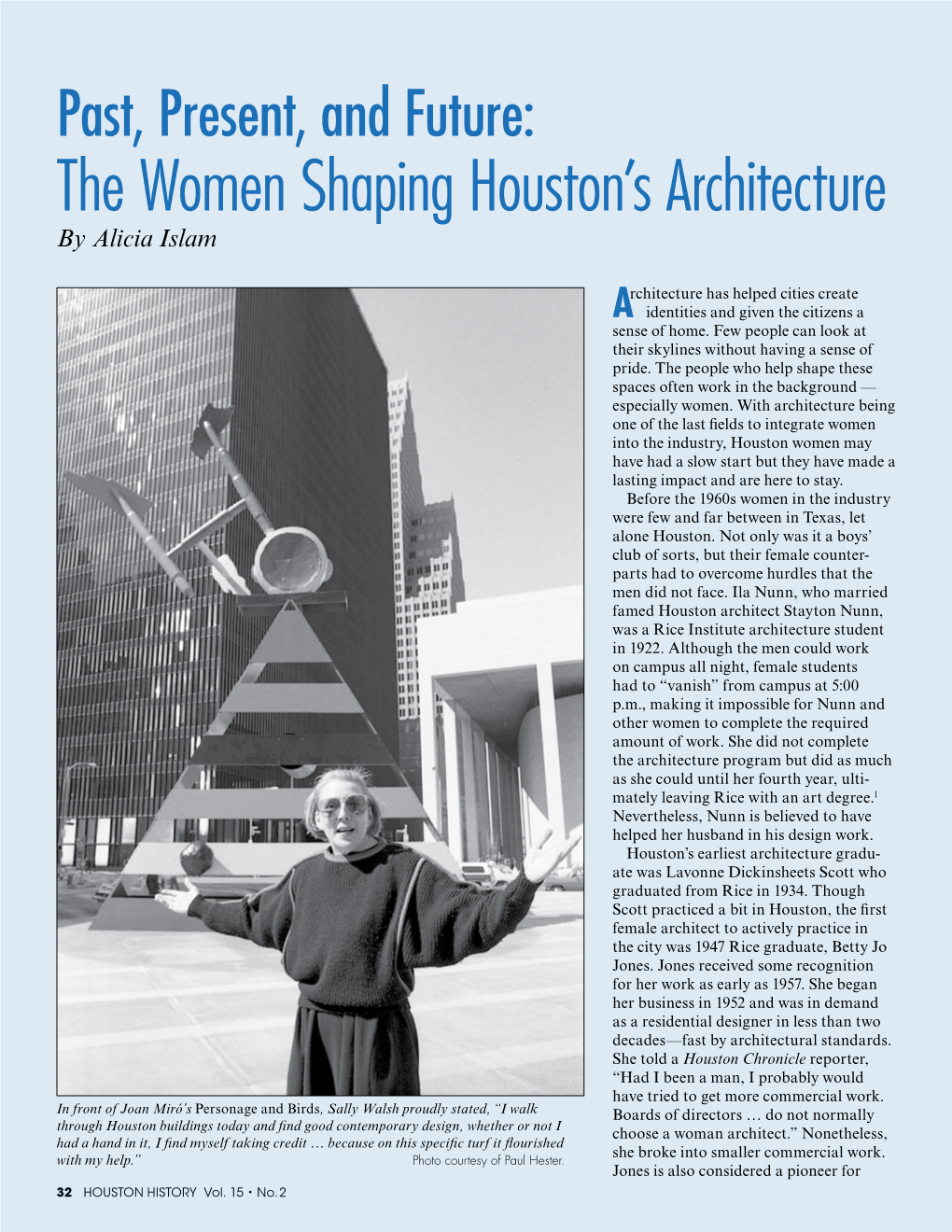 The Women Shaping Houston's Architecture