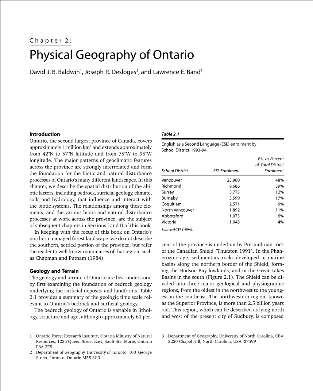 Physical Geography of Ontario