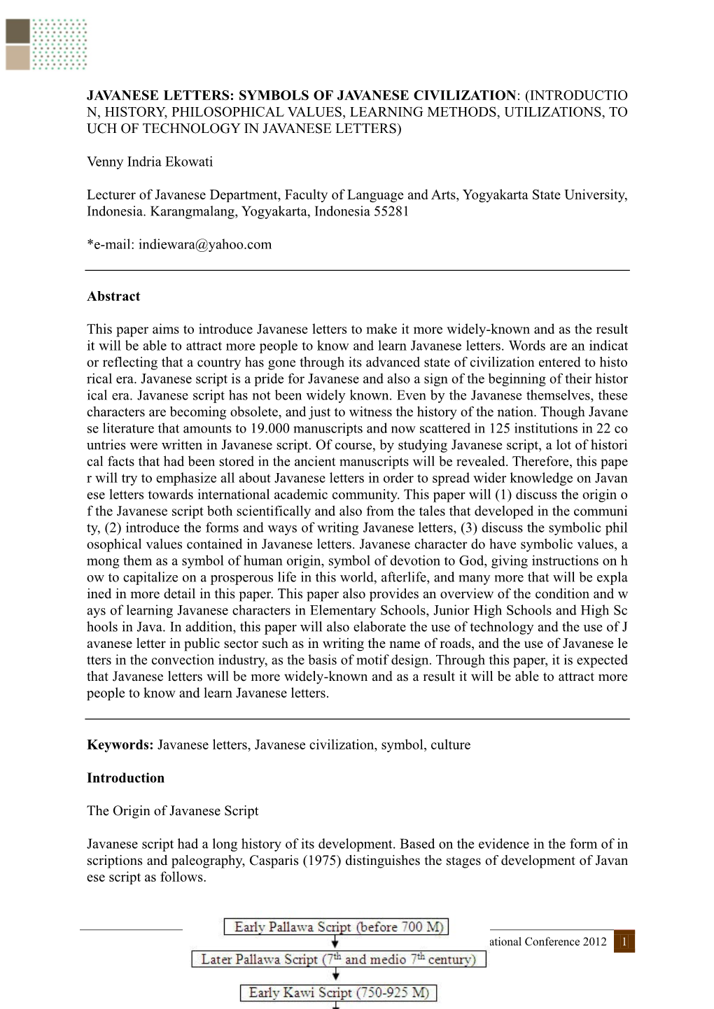 Symbols of Javanese Civilization: (Introductio N, History, Philosophical Values, Learning Methods, Utilizations, to Uch of Technology in Javanese Letters)