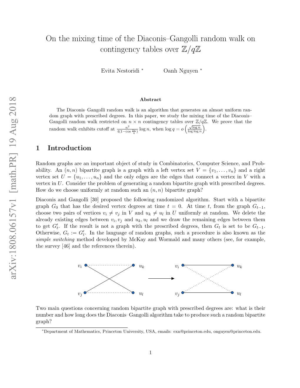 On the Mixing Time of the Diaconis–Gangolli Random Walk on Contingency Tables Over Z/Qz