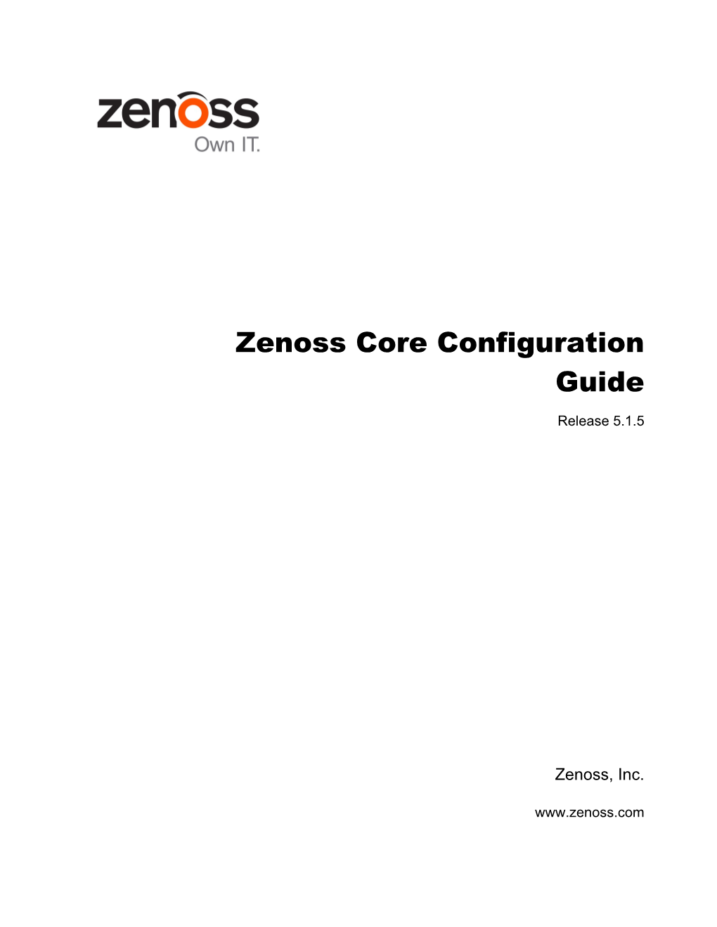 Zenoss Core Configuration Guide