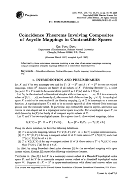 Coincidence Theorems Involving Composites of Acyclic Mappings in Contractible Spaces