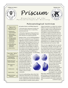 Priscum Newsletter of the Paleontological Society