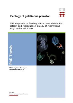 Ecology of Gelatinous Plankton