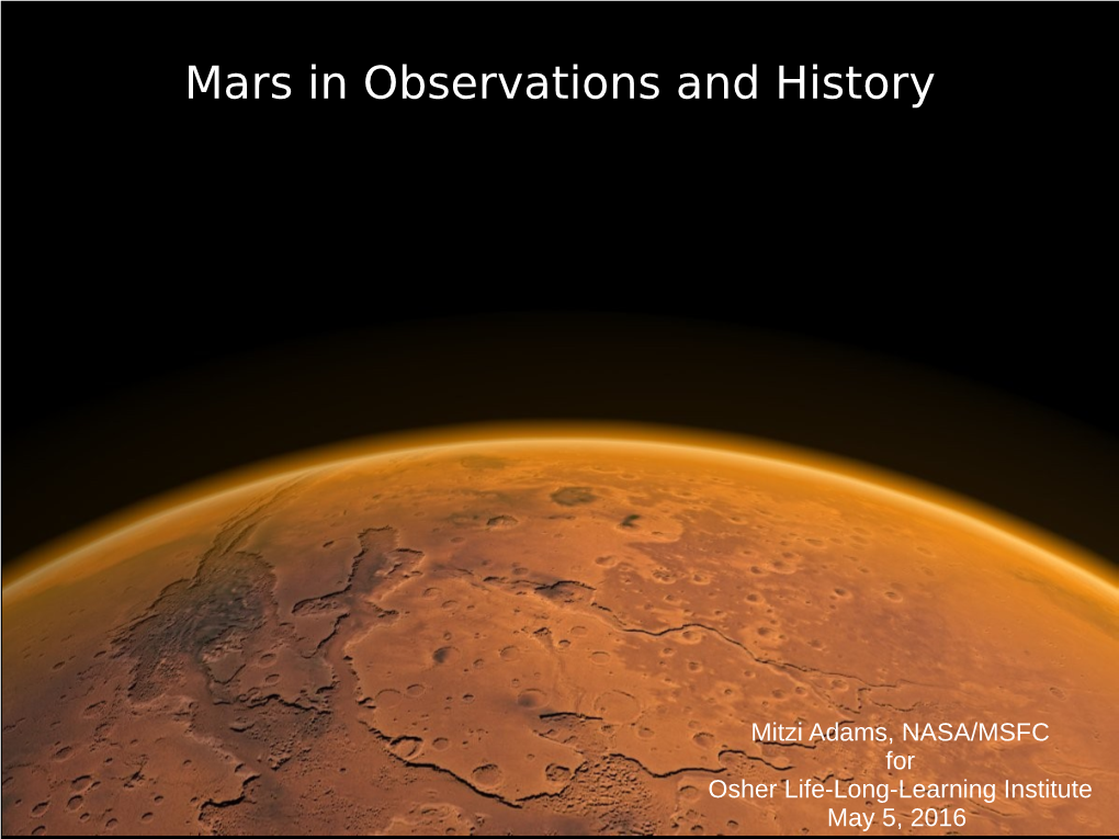 Mars in Observations and History