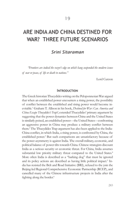 Are India and China Destined for War? Three Future Scenarios