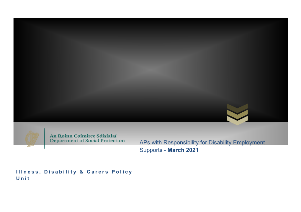 Aps with Responsibility for Disability Employment Supports - March 2021