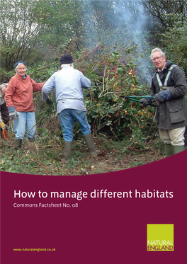 How to Manage Different Habitats Commons Factsheet No