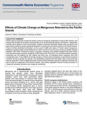 Mangroves Relevant to the Pacific Islands