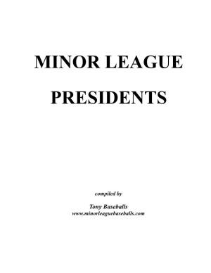 Minor League Presidents
